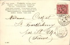 Vintage Postcard Fantasy Woman Snowman