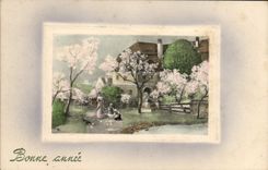 CPA Fantaisie Bonne annee 