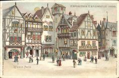 CPA Carte transparente Exposition Universelle 1900 Le vieux Paris 