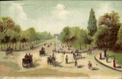 Vintage Postcard transparent Chart Paris Which occurred of the Bois de Boulogne