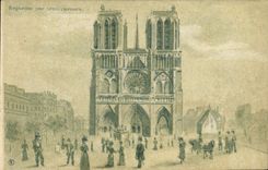 CPA Carte transparente Paris Notre Dame