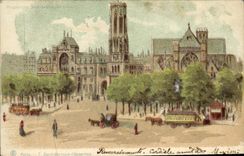 Vintage Postcard transparent Chart German Holy Paris the Resident of Auxerre