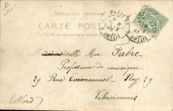 Vintage Postcard transparent Chart German Holy Paris the Resident of Auxerre