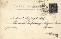 CPA Carte transparente Paris Exposition Universelle 1900 Le pavillon Royal de la Suede Bateau