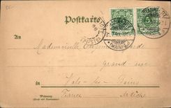 Vintage Postcard transparent Chart Frankfurt