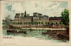 CPA Carte transparente Paris Exposition Universelle 1900 La Seine Vue prise de la Cite