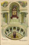 Vintage Postcard transparent Chart Paris Tomb of Napoleon 1st Hotel of the Invalids