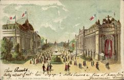 CPA Carte transparente Paris Perspective de l'avenue Nicolas II