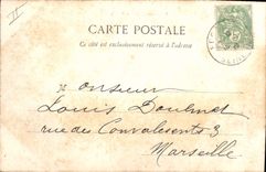 Postal PHARE Fecamp los lanzados Barco