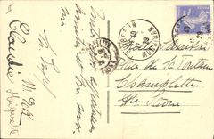 Postal PHARE del Teignouse Entrada de la bahía de Quiberon