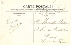 Postal PHARE el Treport Salida de un goleta Barco