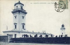 Postal PHARE Santa dirige los faros