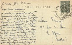 Postal PHARE Santo Brieuc Salida de un vapor Barco