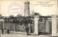 Vintage Postcard Militaria War of 1870 Champigny on the Marne