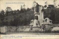 Vintage Postcard Militaria War of 1870 Fontenoy on the Moselle the memorial of the destruction of the Bridge of Fontenoy