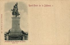 Vintage Postcard Militaria War of 1870 Round not of Defense Monument of the Defense of Paris