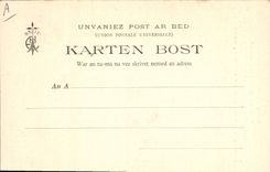 Postal Folclore el retrato de Jeannic