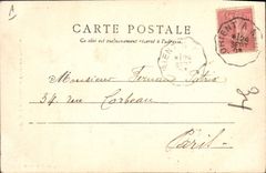 Postal Folclore Sizun Traje bretón