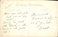 Postal Folclore Bretaña Nina de Quimper