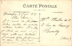 Postal Folclore Pequeño muchacho de Quimper