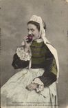 CPA Folklore Pont L'Abbe Une Penneres Jeune fille a marier