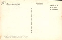 Postal Folclore Anciano de Faquet Morbihan