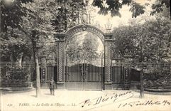 CPA Paris La grille de l'Elysee
