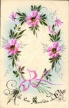 CPA Fantaisie (dessin a la main) Fleurs