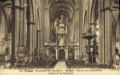 CPA Orgue Bruges Interieur de la cathedrale