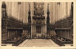 CPA Orgue Cathedrale d'Amiens Les stalles du choeur