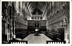 Postal Órgano Albi el coro de la catedral