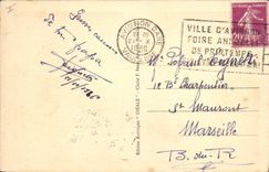 Postal Órgano Aviñón Catedral ND del Doms Sede de los Papas bajo los grandes órganos