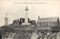 CPA Phare Pointe de St Mathieu Vue d'ensemble des ruines