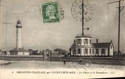 CPA Brighton Francais par Cayeux sur Mer Le Phare et le Semaphore