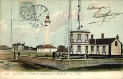 Vintage Postcard Cayeux the Headlight and the semaphore of new Brighton