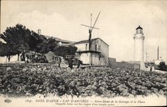 CPA Phare Cap d'Antibes Notre Dame de la Garoupe et le phare