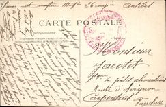 Vintage Postcard Headlight Cape d' Antibes Notre Dame of Garoupe and the headlight