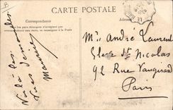 Vintage Postcard Le Havre Visits with the Semaphore and cliffs after the crumbling