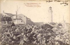 CPA Phare Cap d'Antibes Chapelle Notre Dame Phare et Semaphore de la Garoupe