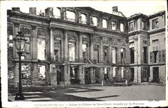 CPA Militaria Evenements de 1871 Ruines du chateau de Saint Cloud incendie par les Prussiens 