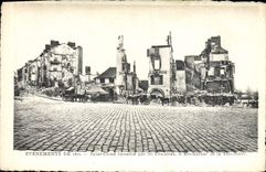 Vintage Postcard Militaria Evenements of 1871 Cloud Saint sets fire to by the Prussians the Restaurant of the Black Head