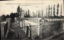 Vintage Postcard Militaria Champigny Monument on the Marne the platform of the monument 1870 1871