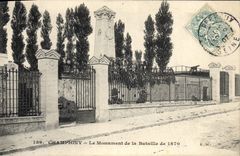 CPA Militaria Monument de la bataille de 1870 Champigny