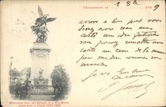 CPA Militaria Monument eleve aux enfants de la Haute Marne morts pour la patrie 1870 1898 Chaumont 