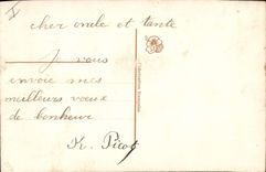 CPA Fantaisie Toilee Fleurs 