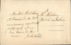 CPA Fantaisie Toilee Fleurs 