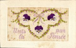 CPA Fantaisie Toilee Fleurs 