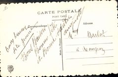 CPA Fantaisie Toilee Fleurs Fer a cheval