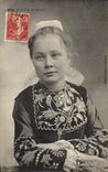 CPA Folklore Jeune fille de Quimper