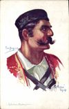 CPA Fantaisie Illustrateur Dupuis Militaria Infanterie Montenegrine Montenegro